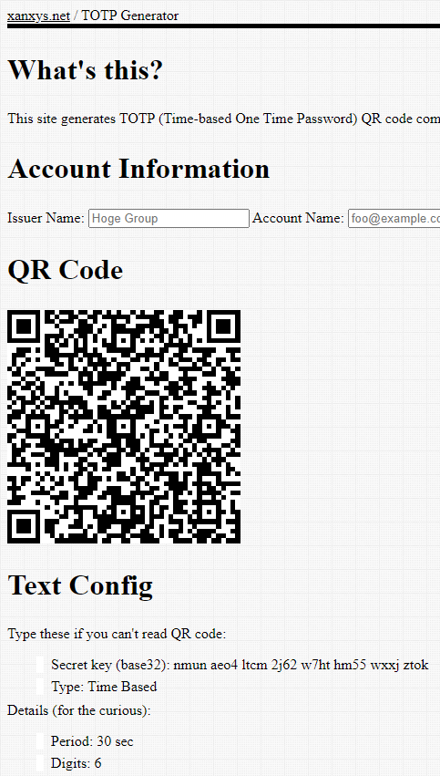 Sample Online Token Generator Reference